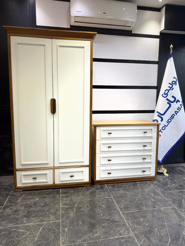 سرویس خواب نوزاد تمام چوب و روکش بلوط مدل فیلا